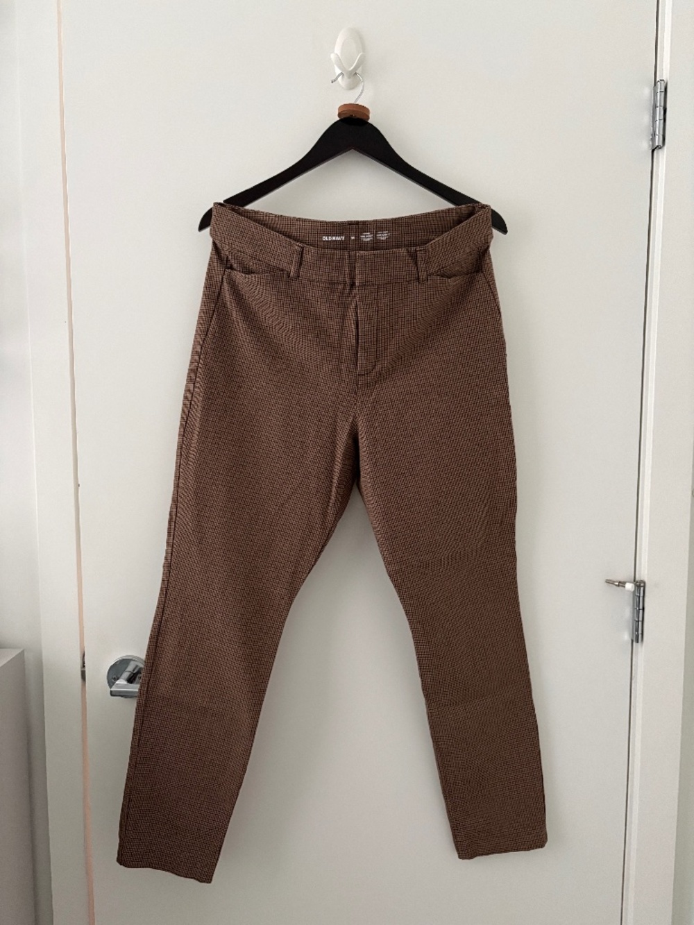High-Rise Old Navy Trousers.  Houndstooth